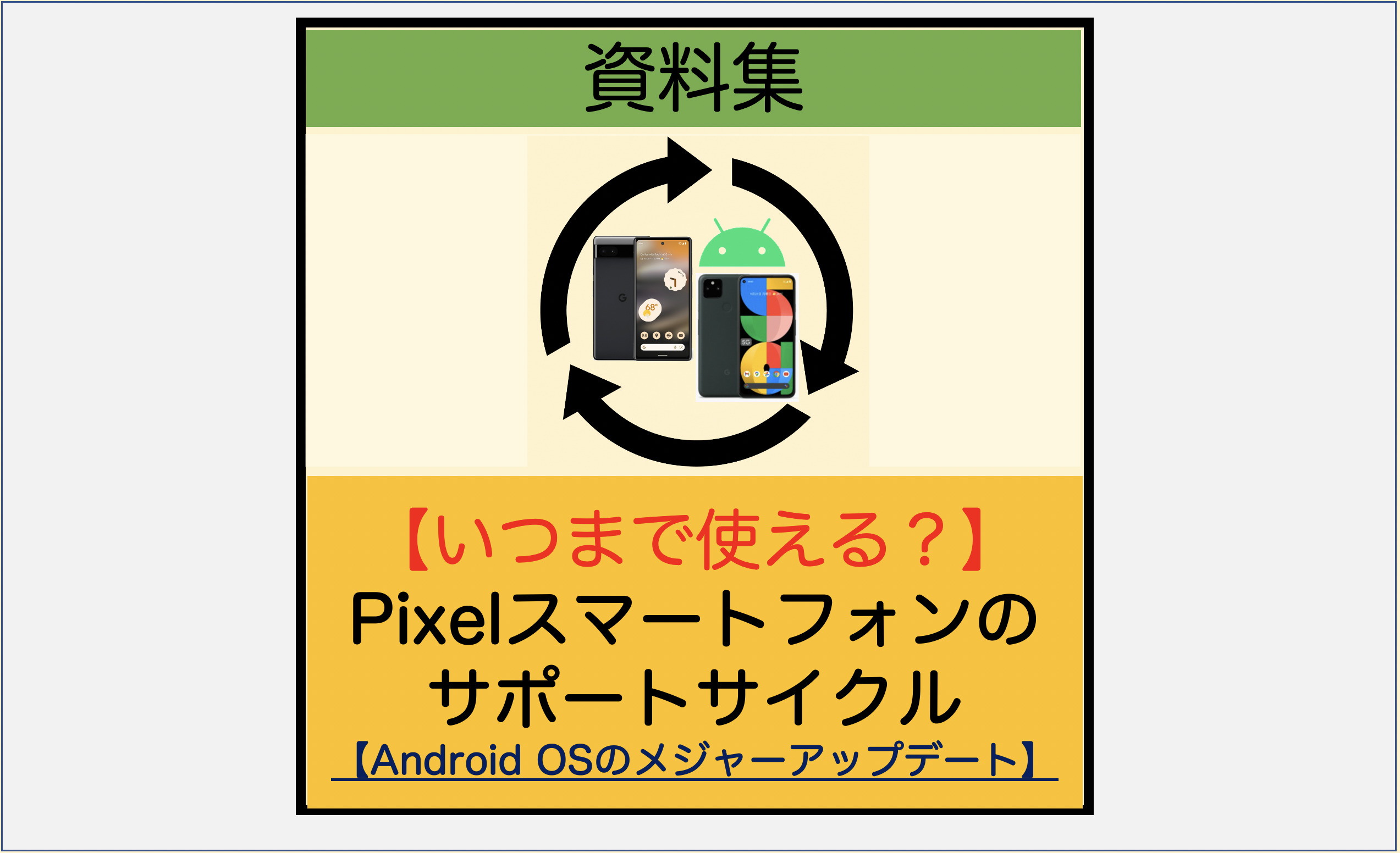 いつまで使える？】Pixelスマートフォンのサポートサイクル【Android 
